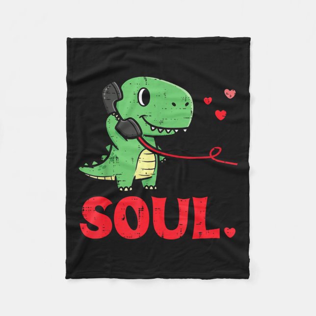 Couverture Polaire Valentines Day Matching Soulmates Soul Dino Trex C (Devant)
