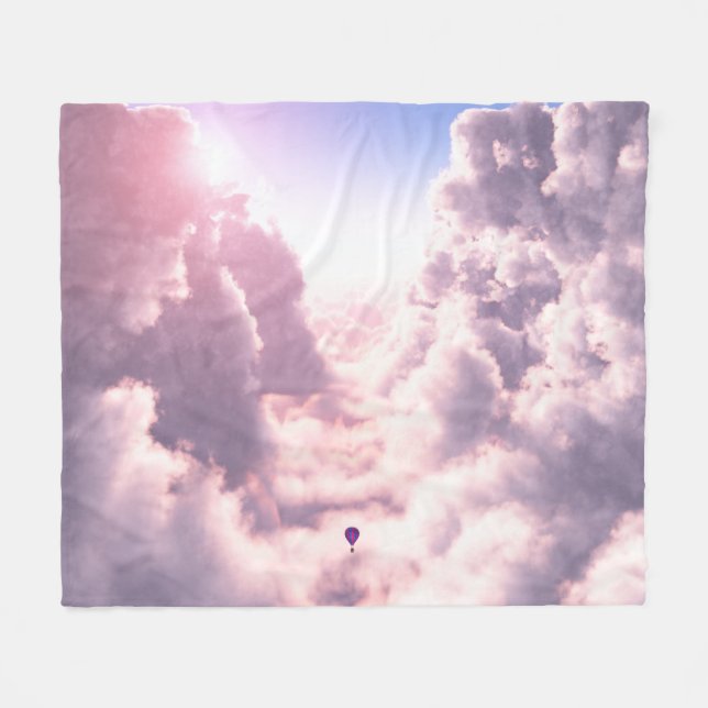 Couverture Polaire Vallée dans le Clouds Fleece Blanket (Devant (Horizontal))