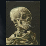 Couverture Polaire van gogh Skull<br><div class="desc">"van gogh Skull",  "cigarette fumant squelette",  calavera,  "van gogh",  "van gough",  "Jour des morts",  "dia de los muertos",  goth,  gothique,  "cigarette brûlant squelette"</div>