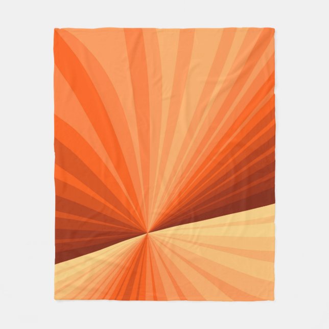 Couverture Polaire Vanille rouge orange Abstraite moderne Fractale gr (Devant)