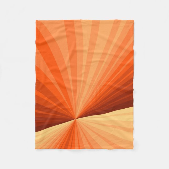 Couverture Polaire Vanille rouge orange Abstraite moderne Fractale gr (Devant)