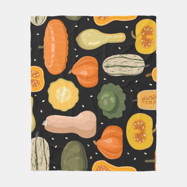 Couverture Polaire Variétés citrouilles, illustration transparente de (Devant)