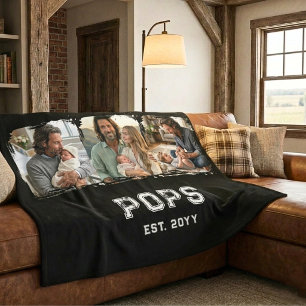 Couverture Polaire Varsity Pops 3 Photo Grand-père Surnom Année de cr