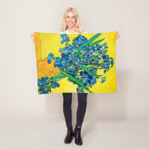 Couverture Polaire Vase avec Irises, Van Gogh