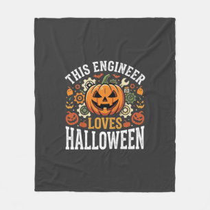 Couverture Polaire Vecteur de citrouille d'ingénieur d'Halloween