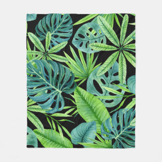 Couverture Polaire Végétation verdoyante : Motif Plante tropical