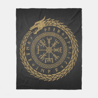 Couverture Polaire Vegvisir Dessin de cercle de runes de serpent nord