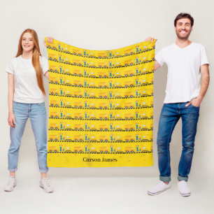 Couverture Polaire Véhicule de construction Garçon Personnalisé Ja