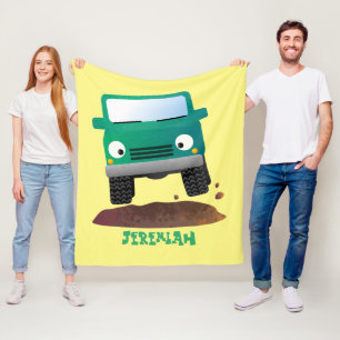 Couverture Polaire Véhicule tout-terrain 4X4 mignon voiture de dessin