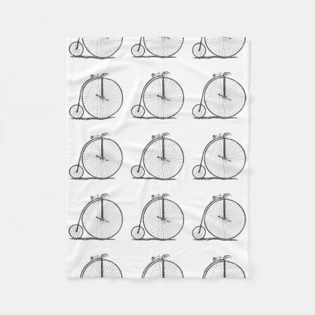 Couverture Polaire Vélo à grande roue Penny Farthing (Devant)