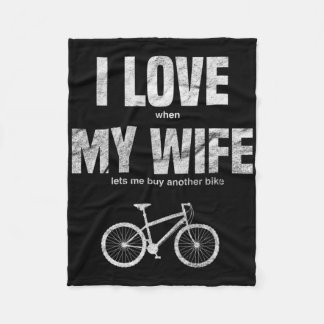 Couverture Polaire Vélo de montagne pour hommes J'adore quand ma femm