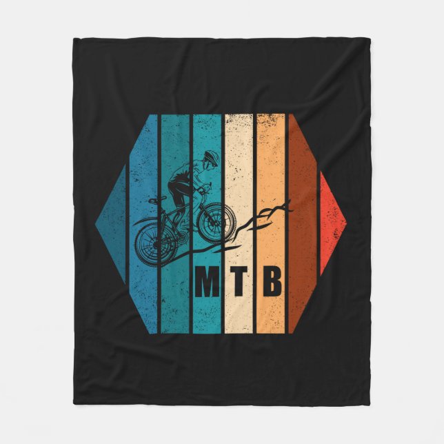 Couverture Polaire Vélo de montagne Vintage Mtb Downhill (Devant)
