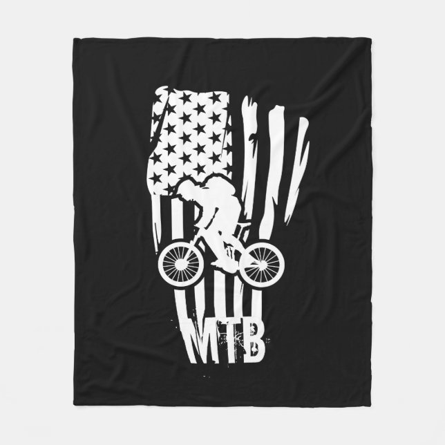 Couverture Polaire Vélo tout terrain drapeau américain Mtb patriotiqu (Devant)