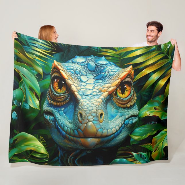 Couverture Polaire Vélociraptor (En situation)