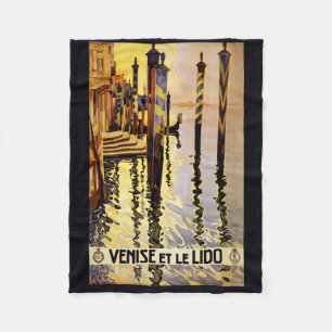 Couverture Polaire "Venise et le Lido" Italie vintage voyage polaire