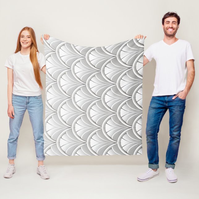 Couverture Polaire Ventilateur Art déco motif (En situation)
