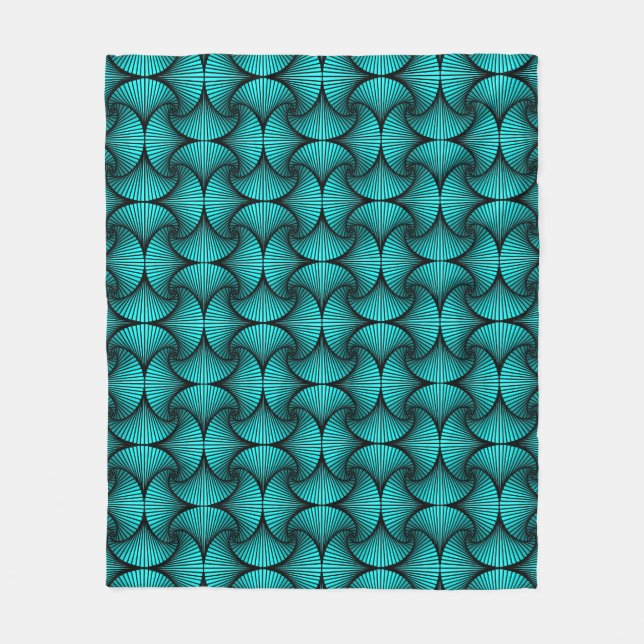 Couverture Polaire Ventilateur de pétoncle 3D géométrique graphique T (Devant)