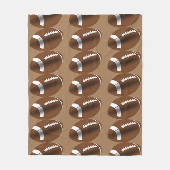 Couverture Polaire Ventilateurs de football et joueurs Blanche polair (Devant)