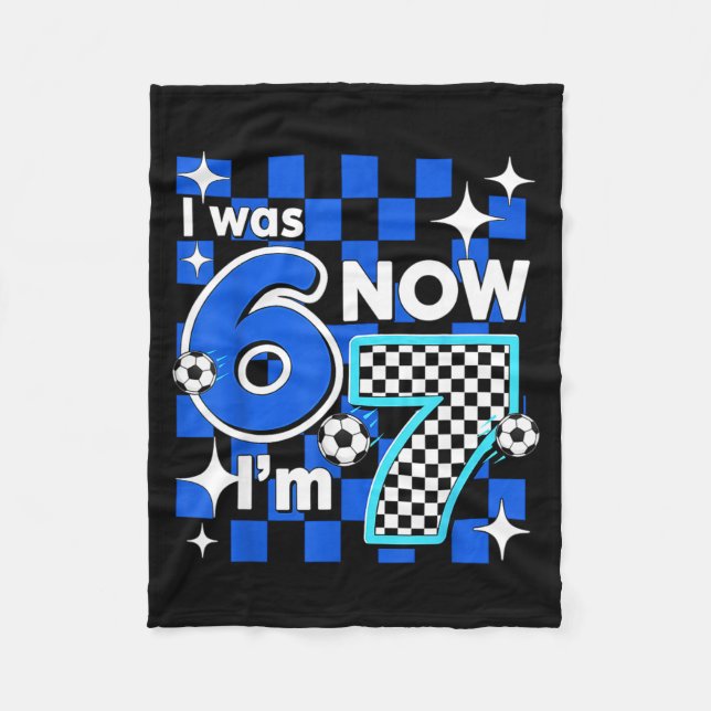 Couverture Polaire Vérification Bleue J'avais 6 ans Maintenant J'ai 7 (Devant)