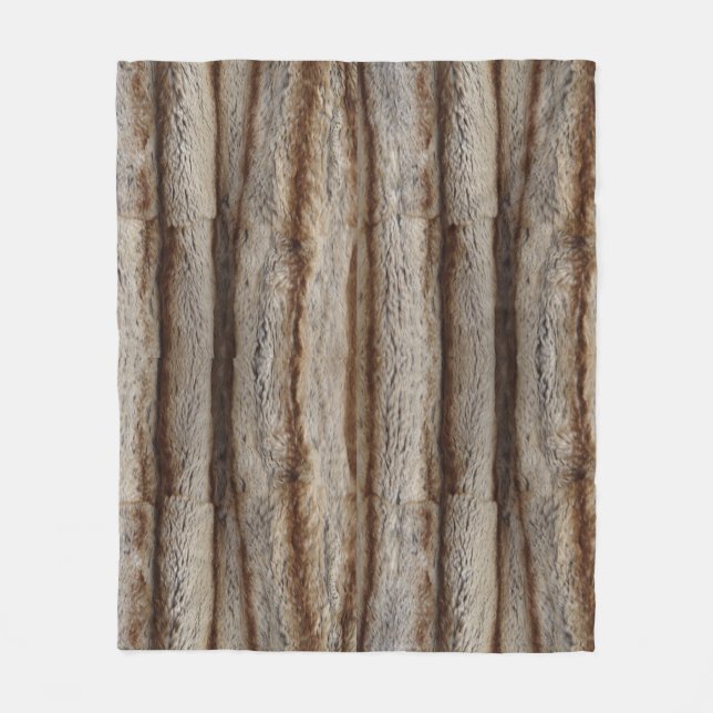 COUVERTURE POLAIRE VÉRITABLE CHINCHILLA FUR LOUER SHERPA BLANKET (Devant)