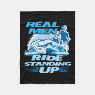Couverture Polaire Véritable Homme Ride Debout Jet Ski Design