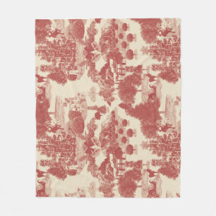 Couverture Polaire Véritable merveille de Noël à la crème et au r