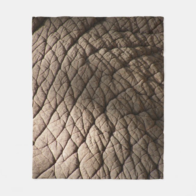Couverture Polaire Véritable Texture De Peau D'Éléphant, Rincée. (Devant)