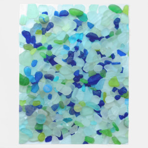 Couverture Polaire Verre de mer, vert en verre d'aqua de bleu de