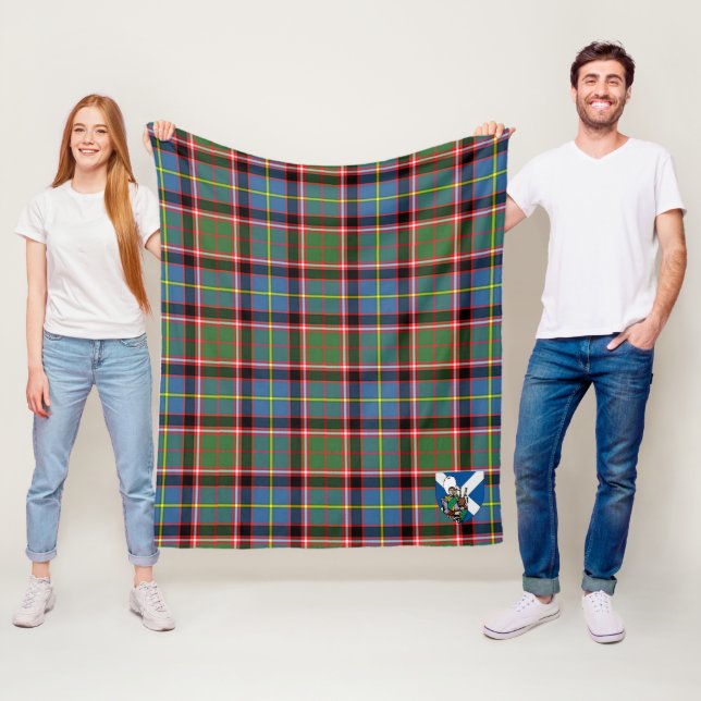 Couverture Polaire Verre de Scotts Tartan Plaid (En situation)