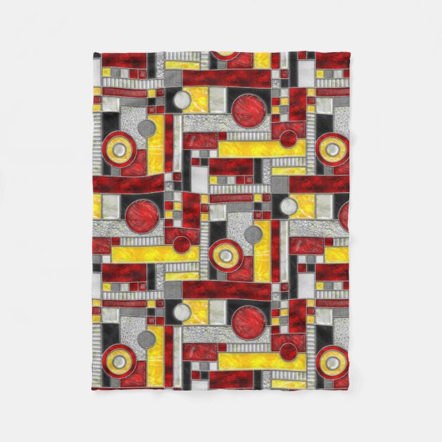 Couverture Polaire Verre jaune rouge (Devant)