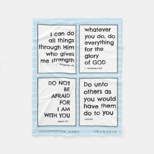 Couverture Polaire Versets de la Bible pour enfants, Personnaliser