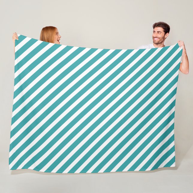 Couverture Polaire Vert Blanc Tendance Couleurs Modèle Moderne (En situation)