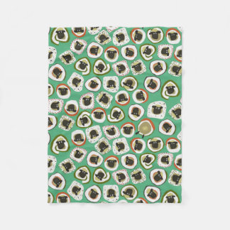 Couverture Polaire vert de sushi de moutons