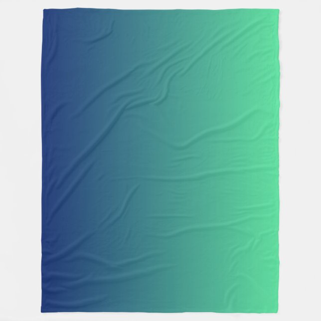 Couverture Polaire Vert et bleu foncé (Devant)