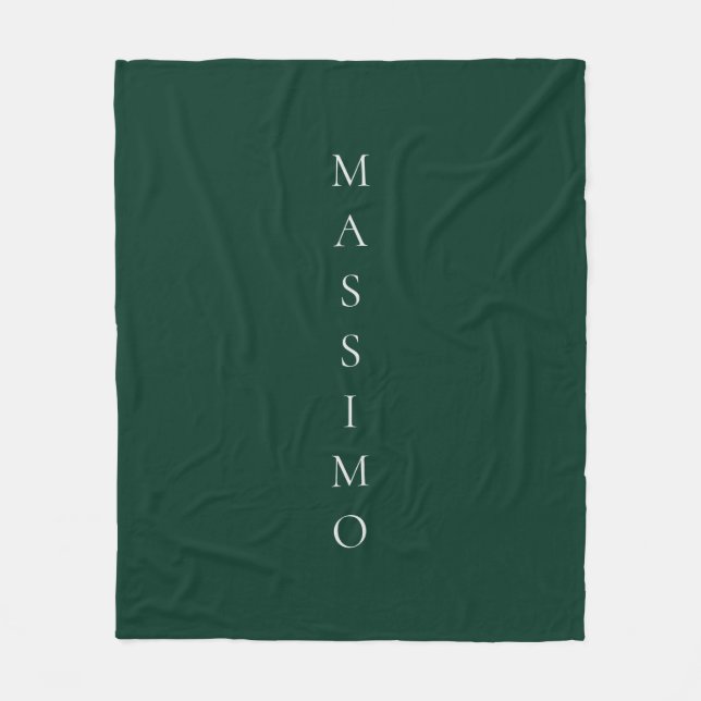 Couverture Polaire Vert foncé Plain Élégant Casual Propre Nom (Devant)