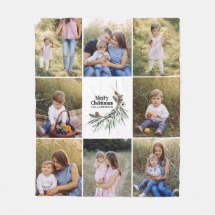 Couverture Polaire Vert moderne élégante aquarelle botanique 8 photo