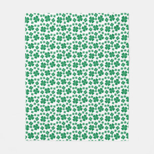 Couverture Polaire Vert Motif à quatre feuilles