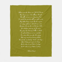 Vert olive personnalisé Poème Chanson Parole Citat