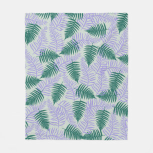 Couverture Polaire Vert pourpre Tropical Fern Botanique Printemps été