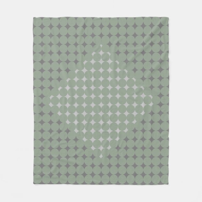 Couverture Polaire Vert Sage moderne Simple Abstrait (Devant)