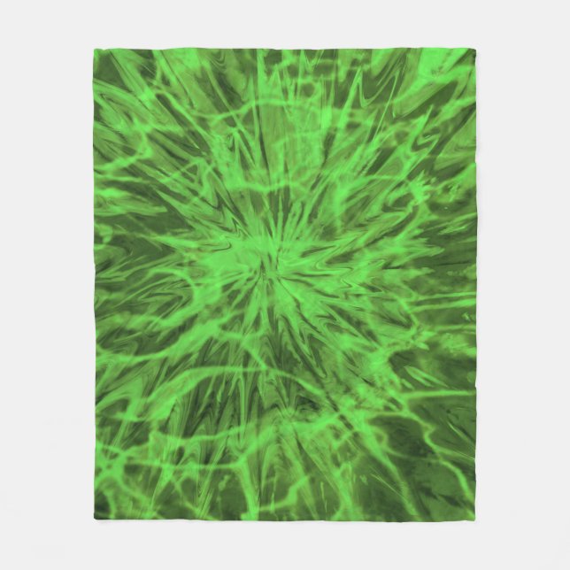 COUVERTURE POLAIRE VERT TIE DYE (Devant)