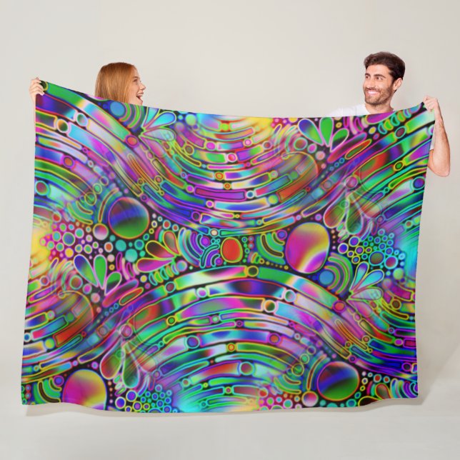 Couverture Polaire Very colorfully abstract forms art 1 (En situation)