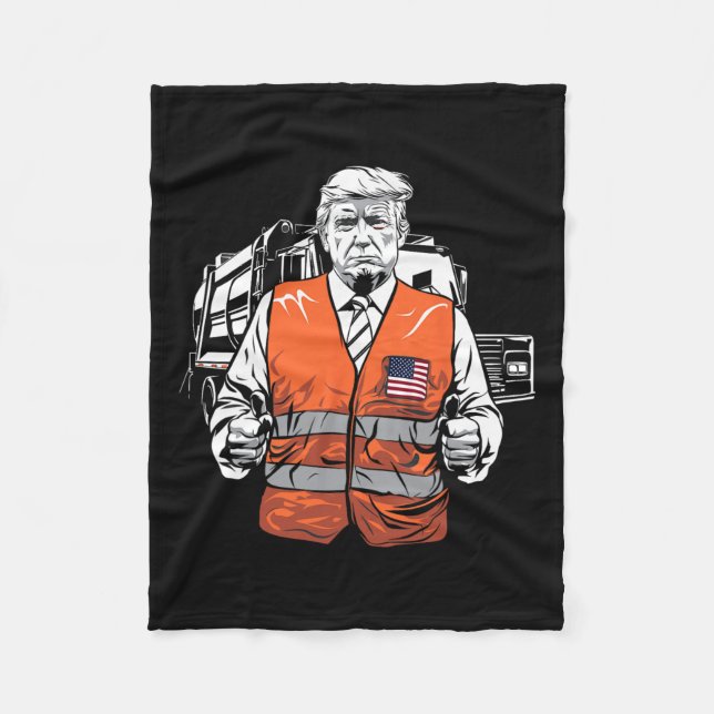 Couverture Polaire Veste de camion à ordures Trump (Devant)