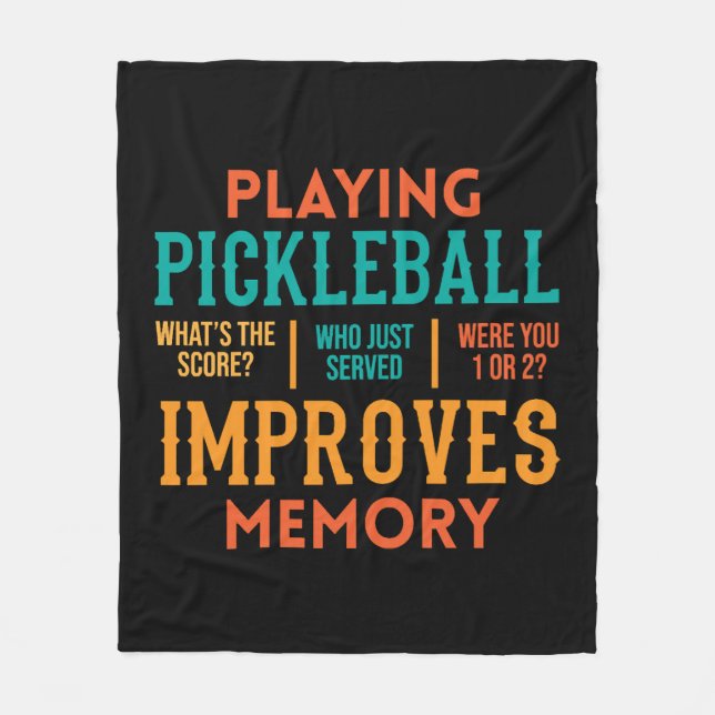 Couverture Polaire Vêtements Amateurs de Pickleball (Devant)
