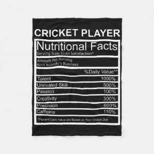Couverture Polaire Vêtements de cricket Cadeau pour amateur de cricke