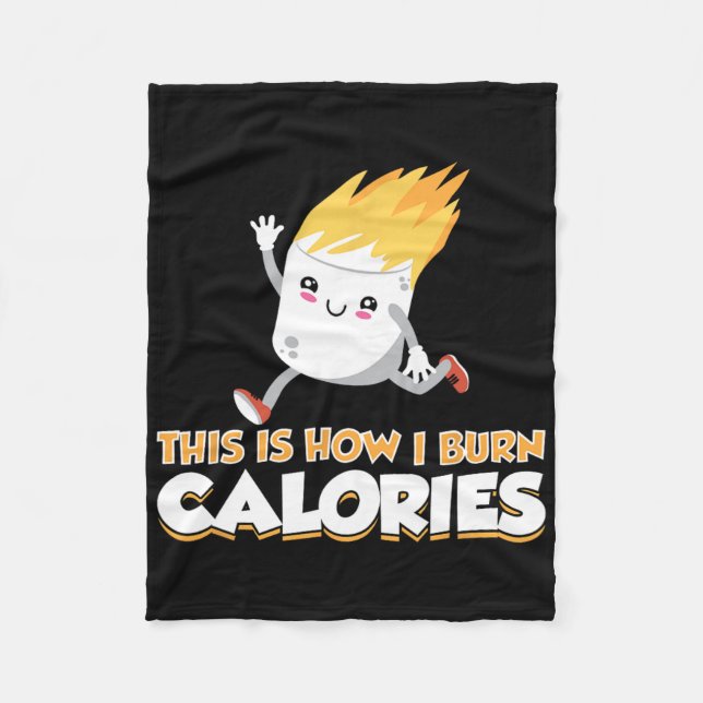 Couverture Polaire Vêtements Mignons S'mores Marshmallow Comment Je B (Devant)