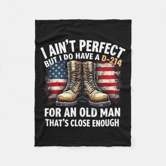Couverture Polaire Veteran Gift I Ain't Perfect But Do Have An Old Ma (Devant)