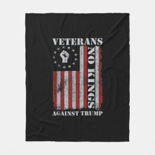 Couverture Polaire Vétérans Militaires Protestent Drapeau Patriotique