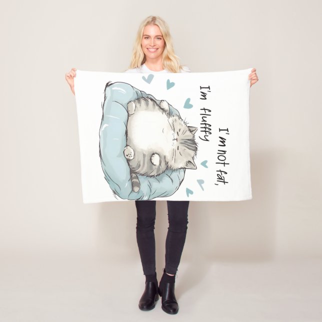 Couverture Polaire Vibes Chubby Chat Chill (En situation)