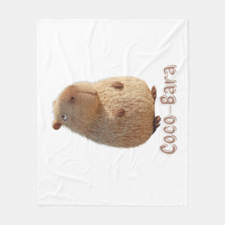 Couverture Polaire Vibes Coco-Bara. Coeur Capybara : Couture de coco